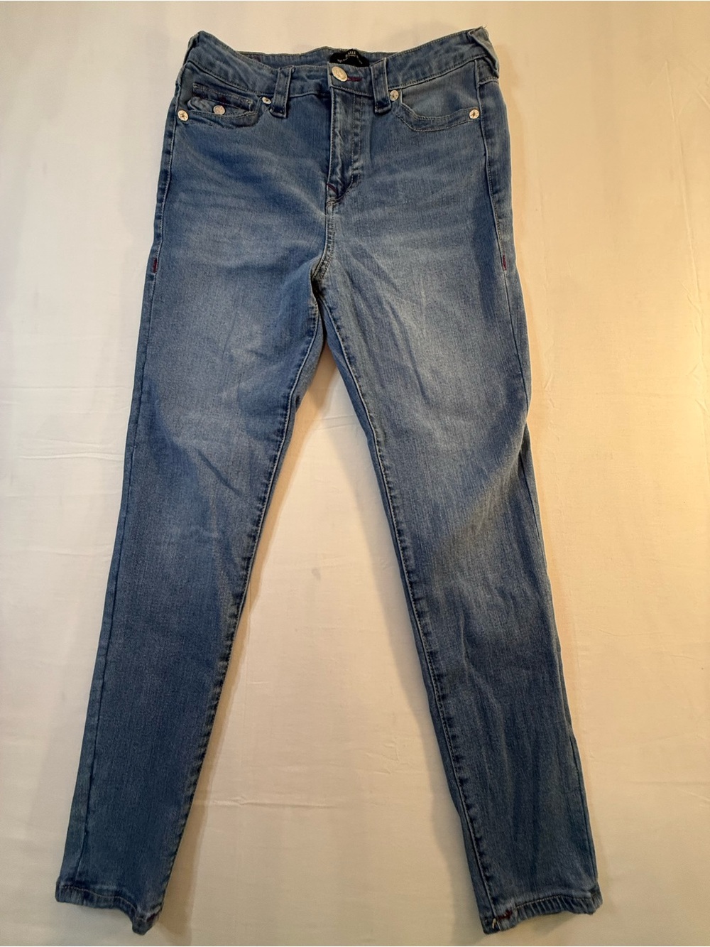 True Religion Halle Women's Slim Skinny Jeans in Medium Blue